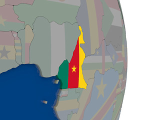 Image showing Cameroon with its flag