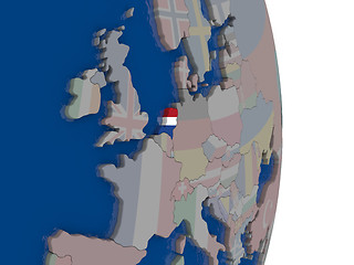 Image showing Netherlands with its flag