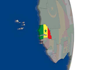 Image showing Senegal with its flag