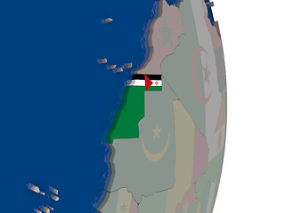 Image showing Western Sahara with its flag