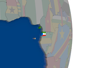 Image showing Equatorial Guinea with its flag