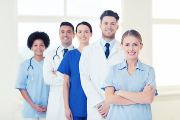 Image showing group of doctors and nurses at hospital