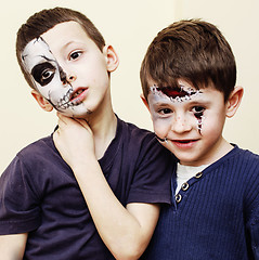 Image showing zombie apocalypse kids concept. Birthday party celebration facep