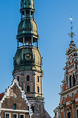 Image showing View of St. Peter\'s Church in Riga