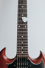 Image showing Crop shot of guitar neck