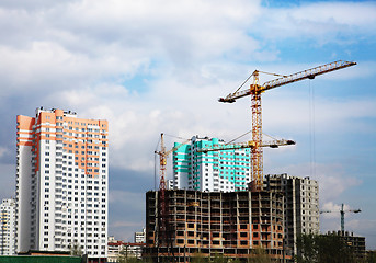 Image showing construction of new microdistrict