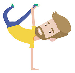 Image showing Young man breakdancing vector illustration.