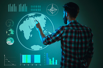 Image showing Abstract concept of business success, growth and globalization