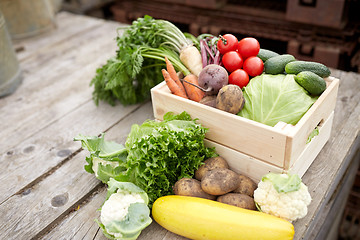 Image showing close up of vegetables on farm