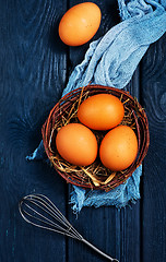 Image showing raw chicken eggs