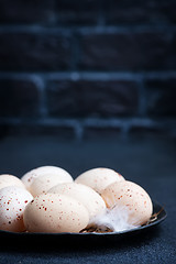 Image showing raw chicken eggs