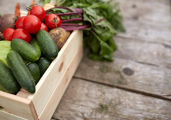 Image showing close up of vegetables on farm