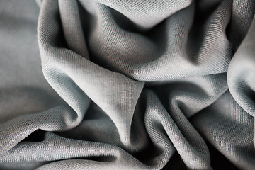 Image showing close up of gray textile or fabric background