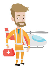 Image showing Doctor of air ambulance vector illustration.