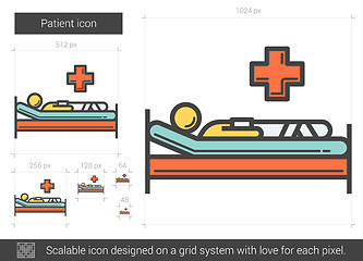 Image showing Patient line icon.