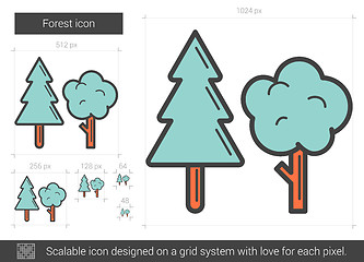 Image showing Forest line icon.