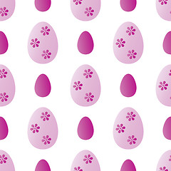 Image showing Seamless pattern of Easter eggs
