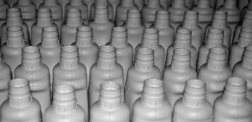 Image showing Gray plastic bottles
