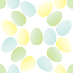 Image showing Seamless pattern of Easter eggs