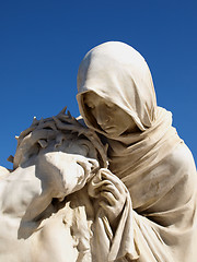 Image showing statues of holy mother and christ