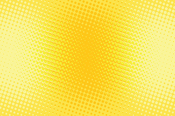 Image showing Orange yellow halftone pop art retro background