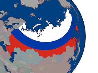 Image showing Russia with its flag