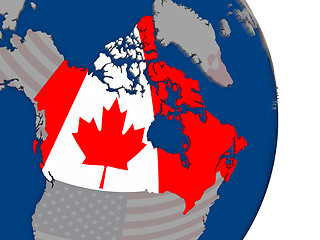 Image showing Canada with its flag