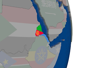 Image showing Eritrea with its flag
