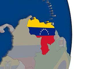 Image showing Venezuela with its flag