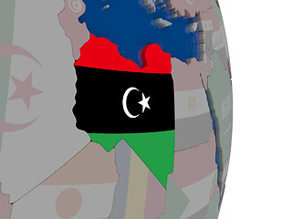 Image showing Libya with its flag