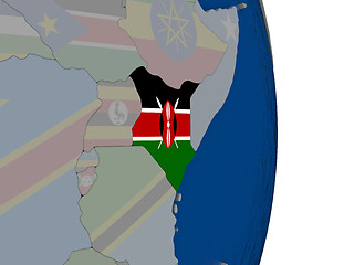 Image showing Kenya with its flag