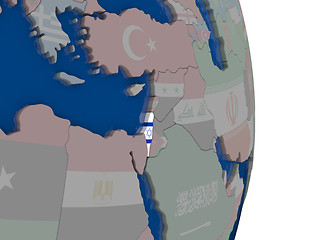 Image showing Israel with its flag