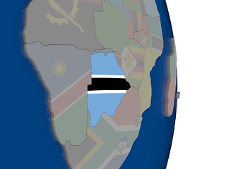 Image showing Botswana with its flag