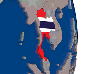 Image showing Thailand with its flag