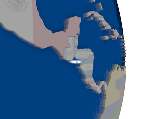 Image showing El Salvador with its flag