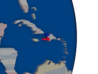 Image showing Haiti with its flag