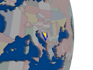 Image showing Bosnia with its flag