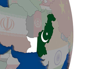 Image showing Pakistan with its flag