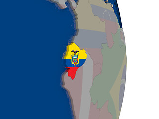 Image showing Ecuador with its flag