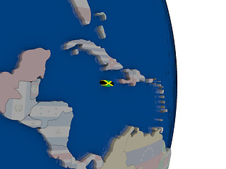 Image showing Jamaica with its flag