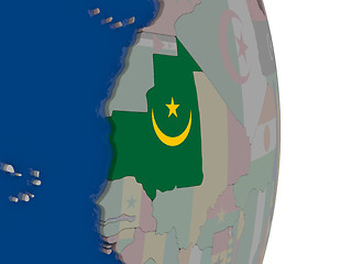 Image showing Mauritania with its flag