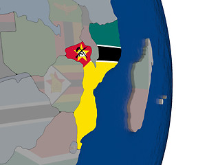 Image showing Mozambique with its flag