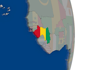 Image showing Guinea with its flag