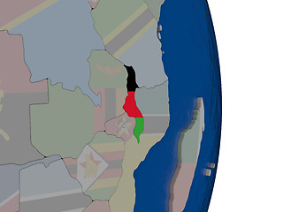 Image showing Malawi with its flag