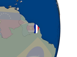 Image showing French Guiana with its flag