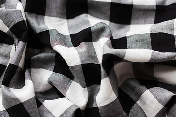 Image showing close up of checkered fabric or clothing item