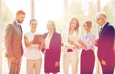 Image showing business people with tablet pc computers at office