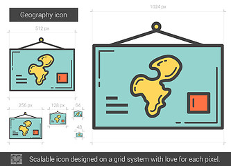 Image showing Geography line icon.