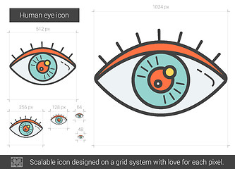 Image showing Human eye line icon.