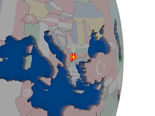 Image showing Macedonia with its flag